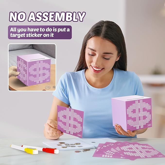 Primo Lines Piggy Bank for Adults Must Break to Open, with Savings Counter & Goal Tracker, Unbreakable Stainless Steel Money Box for 10K Challenge $3000 $5000, Kakeibo (4.72 Inch)