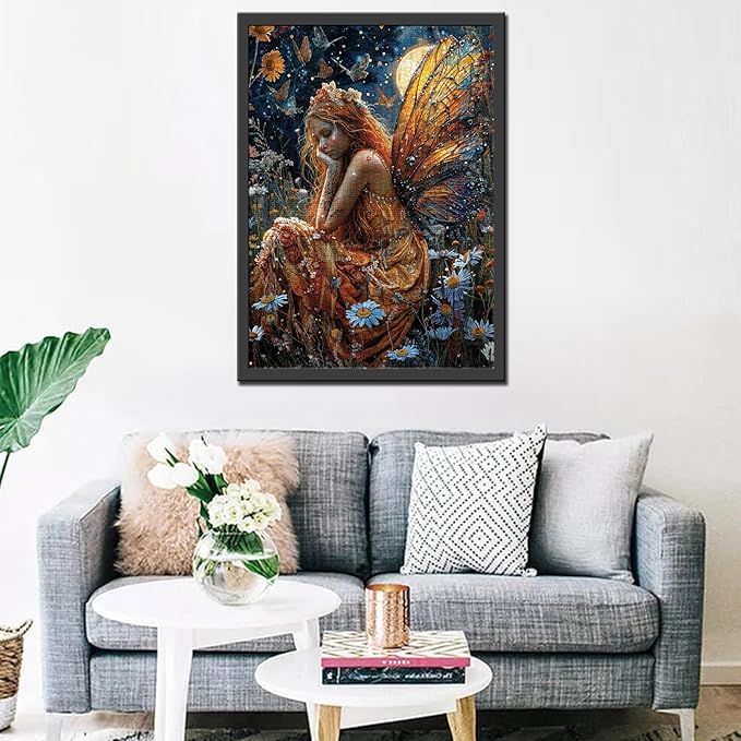 Tucocoo Butterfly Fairy Jigsaw Puzzle 1000 Pieces Puzzles for Adults, Wild Flowers Jigsaw Puzzles for Challenging Family Activity Games Colorful DIY Puzzle for Home Decoration Gifts - 20 x 27 Inches