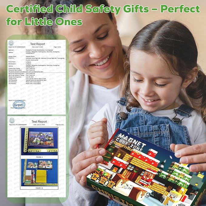 Christmas Magnetic Blocks 100 Pieces for Kids, Magnetic Tiles 3D Sensory Construction Building Santa Claus Reindeer, Magnet Cubes Stacking Toys Games for Toddlers Boys Girls Ages 3+