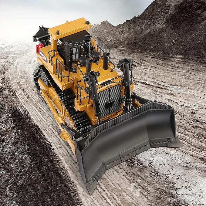 1/50 Scale Diecast Metal Dozer Toy, Metal Bulldozer Front Loader Toy Truck for Boys Kids (Dozer)
