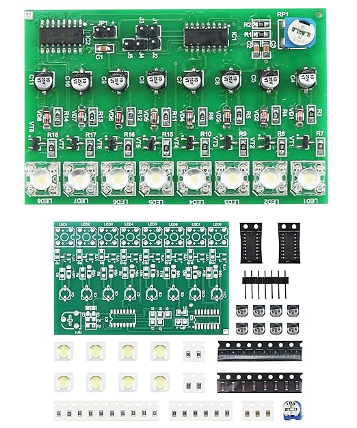 SMD Soldering Practice Kit DIY Adjustable Flash LED White Flash LED Plug-in Circuit Kit SMT Electronics Projects Learn How to Solder(03BD05)