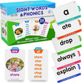 BenBen 650 Sight Words & Phonics Flash Cards, Learn to Read CVC, Blends, Long Vowel Sounds, Dolch & Fry High Frequency Site Words for Pre-k Kindergarten 1st 2nd 3rd Grade Kids Ages 3-9