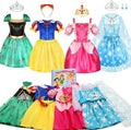 VGOFUN Princess Dress Up Clothes for Little Girls - Princess Dresses for Girls with Princess Toys Dress Up Costume Pretend Play Outfit Toddler Girls Gifts for Christmas Birthday Halloween Aged 3-6