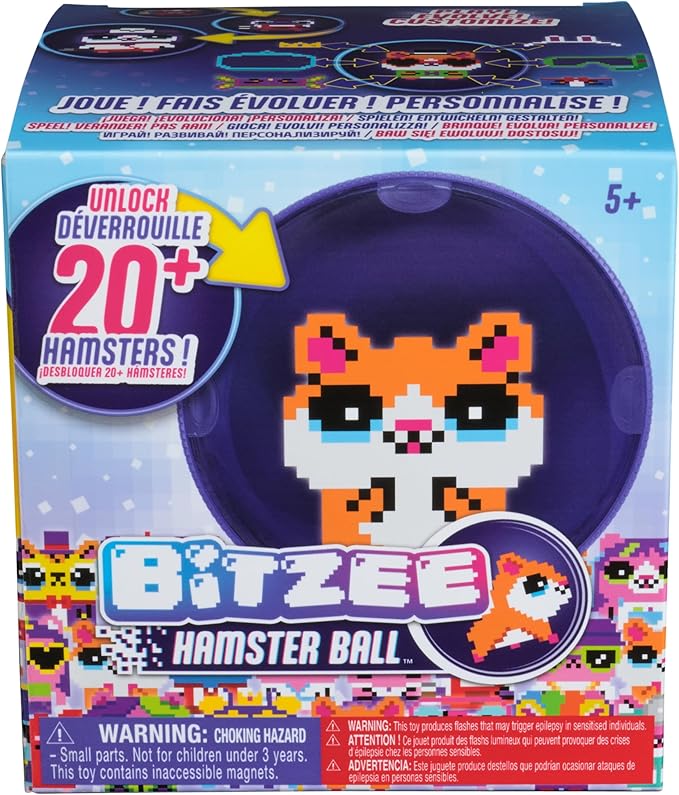 Bitzee, Hamster Ball Interactive Toy with Over 20 Hamsters Inside, Rolls & Reacts to Touch, Digital Pet Kids Toys for Girls & Boys Ages 5 and up