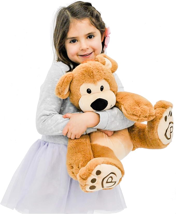 Plushible Pawley The 18" Teddy Bear Stuffed Animal - Teddy Bear Plush Toy with Embroidered Details, Soft Stuffed Toy for Babies, Toddlers & Kids, Ideal for Birthdays
