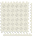 Play Platoon Large Kids Mats for Floors, 9 Tile 72 x 72 inch, Extra-Thick Interlocking Tiles, 24 x 24 in. Puzzle Mat Pieces with Border, Non-Toxic, Neutral Playmat Rug for Toddlers & Children