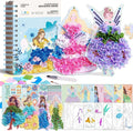 MIROLA KIDS 4 in 1 Poke Craft Kits for Girls, Magic Princess Crafts for Kids Ages 4-8, DIY Activity with Princess Stickers, Watercolor Paint, Diamond Art Gifts for 4 5 6 7 8+ Year Old Girls