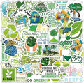 100PCS Environmental Protection Stickers, Save Planet Earth Stickers for Student Vinyl Waterproof for Water Bottle Laptop Luggage Guitar Gifts for Teens Girls Kids Adult Students