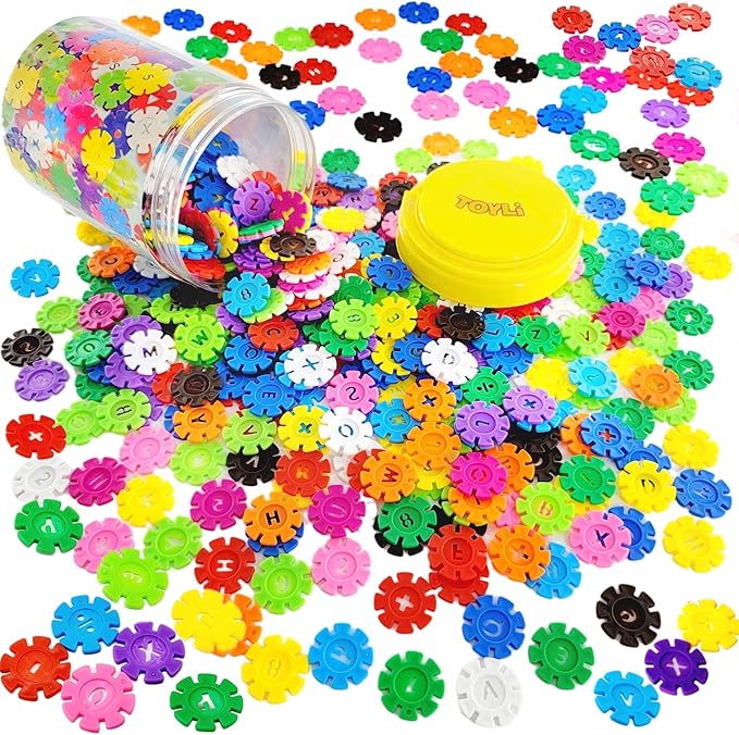 Smart Coins 500 Pieces Interlocking Discs Set, Kids STEM Toys, Kindergarten Classroom Must Haves