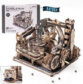 ROKR 3D Puzzles for Adults, Electric Model Kits Marble Spaceport LGC01, 472pcs Marble Run Brain Teaser Wooden Puzzles Building Toy, Desk Decor Creative Birthday Gifts for Men/Women 14+