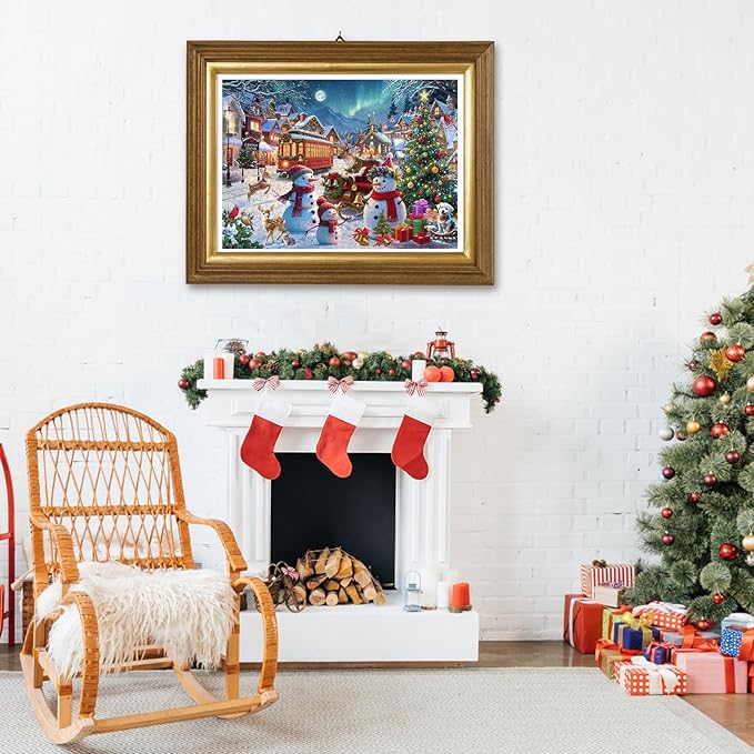 1000 Piece Christmas Puzzle for Adults Jigsaw Puzzle Medium Difficulty Fun Jigsaw Puzzle Gifts for Kids Age 8-10 and Up Christmas Puzzles 1000 Pieces(27.56 x 19.68 Inch)