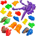 USA Toyz Dinosaur Sand Molds Beach Toys for Kids- 23pk Sandbox Toy for Toddlers, Compatible with Foam or Molding Clay, 3D Beach Sand Castle Building, Water Tables, Indoor Outdoor Sensory Toys for Kids