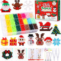 Pllieay 4300PCS Christmas Fuse Beads Kit, 5MM Melty Beads Set, Iron Melting Beads with Pegboards,Ironing Paper and Keychain Accessories, Arts and Crafts Set for Kids Boys Girls Christmas Birthday Gift