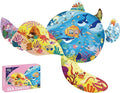 PINU Jigsaw Puzzles for Kids Ages 3-5, 6-8, 8-10, Children Colorful Fun Animal Shaped Puzzle Learning Educational Toys Gifts Games for Boys and Girls (Sea Turtle-136 PCS)