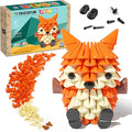 Tricofun® Animals 3D Soft Building Blocks - Cute Animal Kit, Pressure-Relief, STEM Educational Toys, Enhance Hands-On Skills Interlocking Building Blocks (1112-Mini Fox)