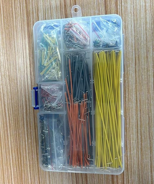 BOJACK 14 Vaules 840 pcs 2-125mm Solderless Flexible Breadboard Connecting Line Cables Breadboard Jumper Wires kit