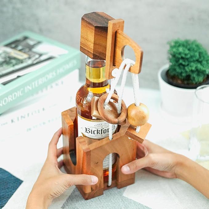 BSIRI Gifts Bottle Puzzles Games for Adults Party Brain Teaser Hard Puzzle Board Games for Adults Box Lover Funny Fit Game Gadgets 3D (Bottle Puzzle Model D)