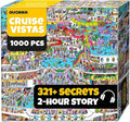 QUOKKA 1000 Piece Jigsaw Puzzle for Adults Cruise Vistas – Premium Box Packaging with Extra Fun Challenges - Stunning Scenic Animal Puzzle - Perfect for Relaxation & Creativity & Gift Giving