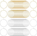 Pndeyo 300pcs Hypoallergenic Earring Beading Hoops, Round Hoop Earrings Findings, Open Earring Wire Ring Accessories for Jewelry Making- Silver & Gold