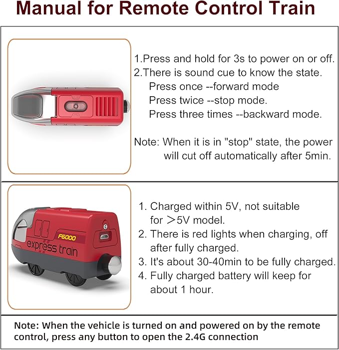Toy Train Set Remote Control Locomotive Trains, Motorized Train for Wooden Track, Electric Train and Tunnel with Sound & Lighting Effect, Magnetic Trains Compatible with Thomas, Brio, Chuggington