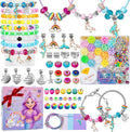 Taybonds Bracelet Making Kit for Girls Ages 4-12, 2200+ Beads Jewelry Craft Set with Charms, Unicorn Mermaid Pendants, Alphabet Beads, DIY Necklace Bracelet Kit Gift for Kids