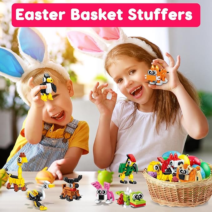 20pcs Animal Mini Building Blocks Party Favor for Kids Return Gifts For Birthday Goodie Bag Stuffer Class Prize Box Toys Small Bulk Pinata Stuffer End of School Year Gift for Student Boy Girl 4-8 8-12