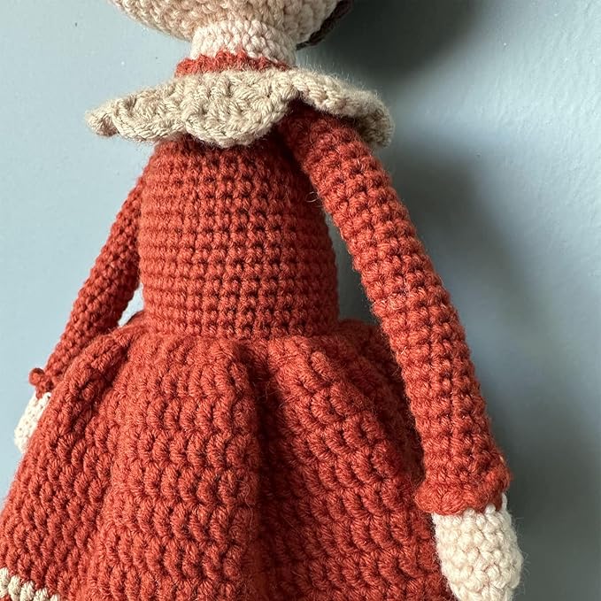 Tiny Things Stuffed Animal | Plush Toy | Cuddle Play and Bed time Friend | Handmade Natural Baby Doll | Knitted Crochet Toys | Crocheted Doll for Babies Crochet Baby Doll (Ruby)