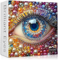Impossible Puzzles for Adults1000 Pieces, Eye Colorful Gradient Crystal Diamond Abstract Art Themed, Hard Difficult Challenge Jigsaw Puzzle