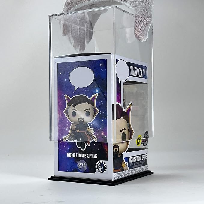 Fully Assembled Acrylic Display Case, Clear Acrylic Protector Compatible with Funko POP! 4 Inch Vinyl Figures, Countertop Alternative Glass Case for Home Storage