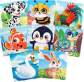 8 Pack Jigsaw Puzzles for Toddlers 1-2 3-6, 9 Piece Farm Animal Wooden Puzzles for Toddlers, Children Learning Educational Puzzles Toys for Boys Girls (Style 1)