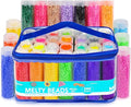 Darice Fuse Beads Kit – 28,000 Assorted Melty Iron Beads Bulk Set with Storage Case - 28 Colors in Reusable Bottles, DIY Art Craft Supplies for Kids Creative Projects Ages 6+