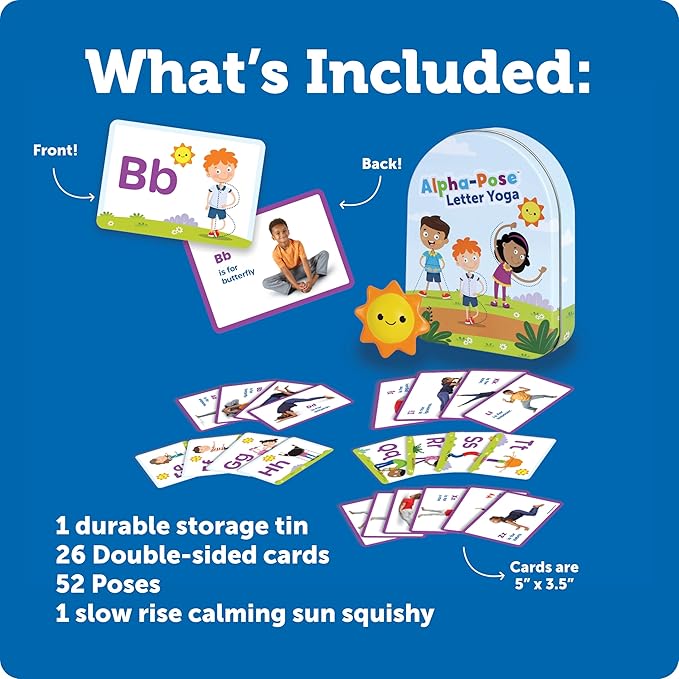 Learning Resources Alpha Pose Letter Yoga, Social Emotional Learning Activities, Emotional Regulation Tools for Kids, Kids Yoga, Toddler Flash Cards, Teacher Classroom Must Haves, Toddler Gift