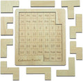Calendar Puzzle - Daily Calendar Puzzle Wooden,Challenge 365 Days Date and Week, Advent Calendar.（Size：9.8 x 7.8inch）