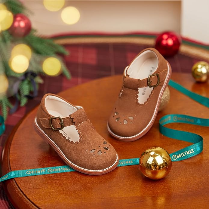 Felix & Flora Toddler Little Girl Mary Jane Dress Shoes - Ballet Flats for Girl Party School Shoes