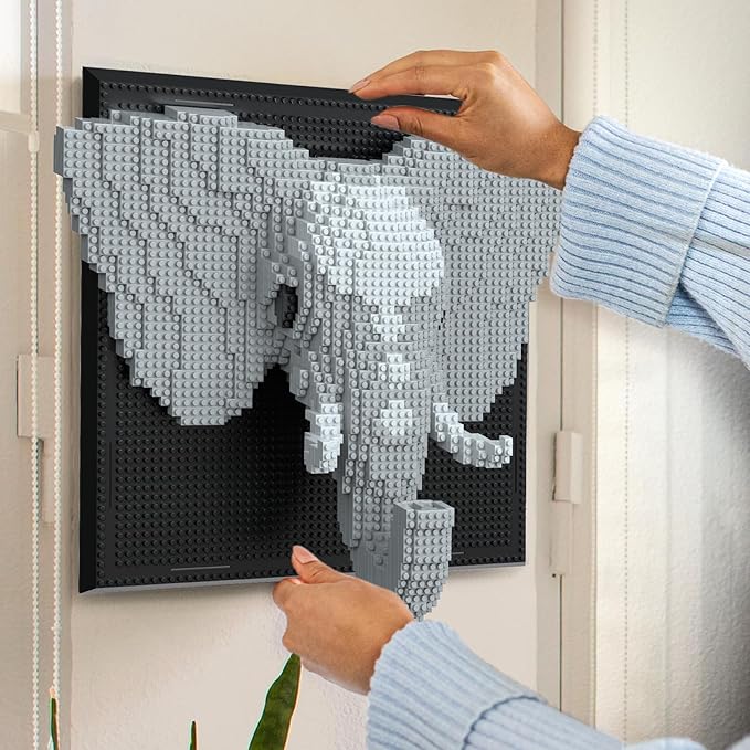 Elephant Micro Mini Building Block Sets for Adults, No Compatible with Lego, 3D Animals Wall Art Kits for Home Wall Decor & Table Display, Creative Toy Gifts for Kids Teens Boys Girls (1625 PCS)