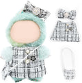 17cm Doll Clothes Set-Adorable Outfits for Dolls-Stylish Accessaries Clothes Dress-Up-Replaceable Clothing Collections, Includes Hat, Top, Skirt(White-Style A)
