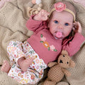 Aori Reborn Baby Dolls Girl - 20 Inch Realistic Newborn Lifelike Baby Doll with Hand-Painted Features - Weighted Cloth Body Cuddle Companion Doll with Outfits, Gift for Kids 3+ & Collectors