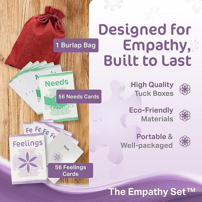 Powerful Communication Tool (Feelings and Needs Flash Cards) for Empathy and Emotional Intelligence