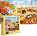 BLUE PANDA Construction Set - 48-Piece, 2 ft x 3 ft Floor Challenge - Preschool Learning & Hand Eye Coordination for Toddlers Ages 3-5