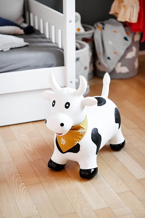 Kindsgut Bouncy Animal Hopper Cow for Children, Designed in Germany, Playful and Modern Colors, air Pump Included, Indoors and Outdoors