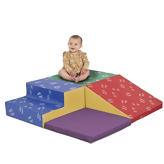 ECR4Kids SoftZone Little Me Corner Climber, Toddler Playset, Assorted, 4-Piece