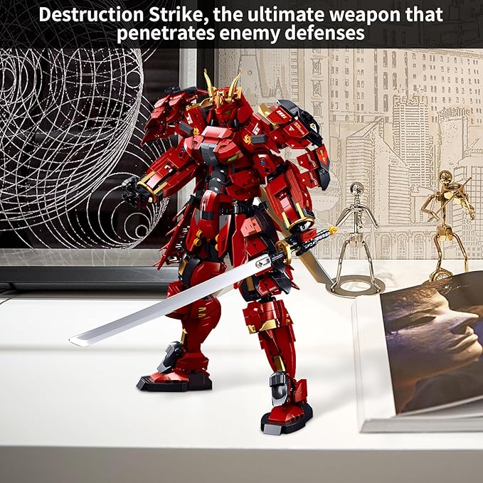 Double Knife Flow Samurai mech Robot Model Building Blocks Toy Set Birthday for Age 8+ Children Adults Teens 923 Pieces