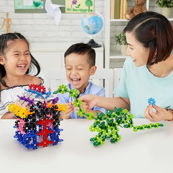 PicassoTiles Building Chips Interlocking Disc Construction Blocks in Light Green Color STEM Learning Early Education Toy Engineering Playset Child Brain Development for Girls Boys Kids Age 3+ PTF108