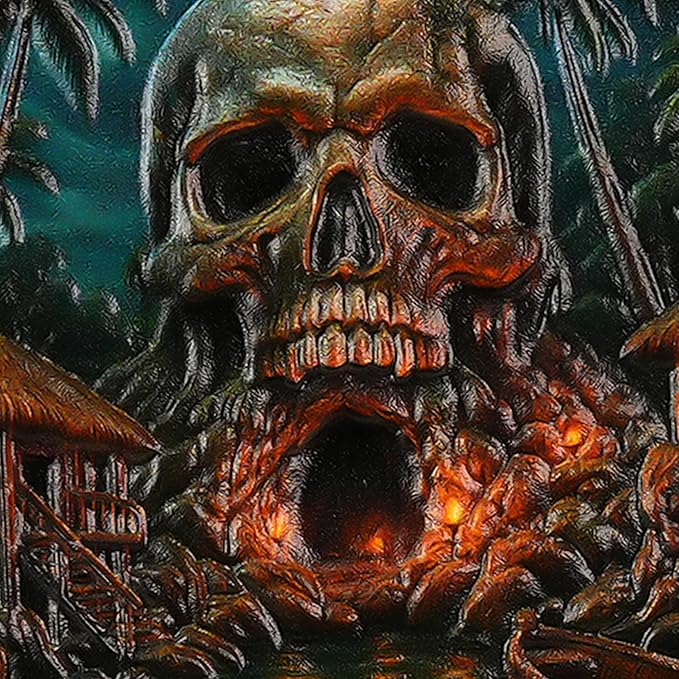 AtSKnSK Memento Mori Coin Momento Mori Coin Skull Coin Stoic Gifts Memento Mori Calendar Living Memento Mori Amor Fati Coin (Skull Island)