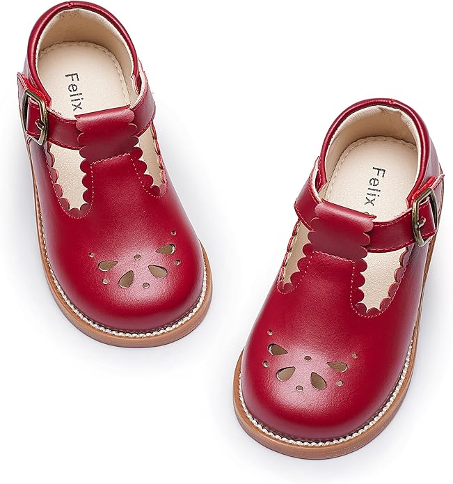 Felix & Flora Toddler Little Girl Mary Jane Dress Shoes - Ballet Flats for Girl Party School Shoes