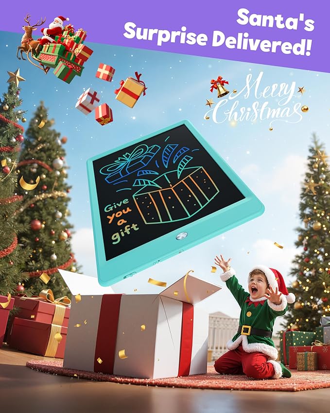 TEKFUN Kids Toys 10Inch LCD Writing Tablet, Mess Free Coloring Doodle Board, Drawing Pad for Kids Games Educational Toys for Ages 3-10 Girls Boys (Green)