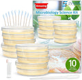 Evviva Sciences Microbiology Science Project Kit, Pre-Poured Agar Plates for Students, Agar Petri Dishes to Learn Microbiology, with Educational Experiment eBook