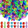 150PCS Pool Diving Gems Toys, Colorful Crystals Pirate Treasure Jewels Acrylic Gems Plastic Diamonds Gemstones for Vase Filler Summer Beach Toys Home Decor Party Favors
