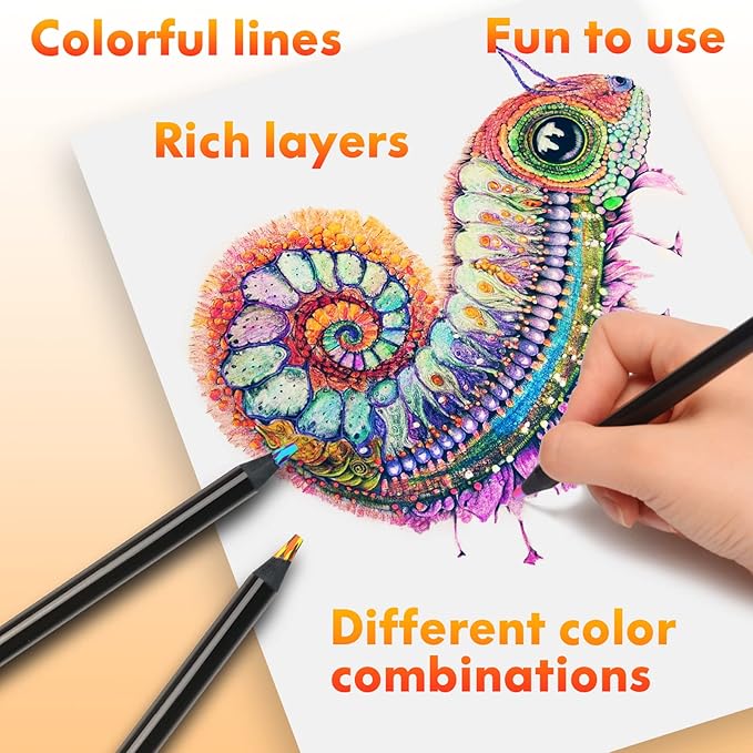 nsxsu Stocking Stuffers Art Supplies, 12 Rainbow Colored Pencils for Adults Kids, Teen Girl Gifts Trendy Stuff, Multicolored Cool Fun Pencil for Drawing Painting Sketch, School Supplies Party Favor