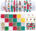 Ytuaebni Christmas Clay Beads Bracelet Making kit，2550 Christmas Charms Friendship Bracelet Necklace Earring for Necklace Jewelry Making Kit DIY Crafts Gift Supplies